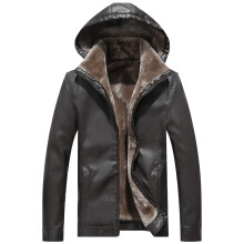 Leather Jacket Men's Motorcycle Jacket Men's Leather Retro Trench Coat Ref: 3967
