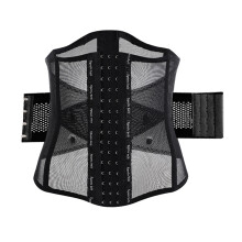 Women Waist Trainer Corset Waist Cincher Trimmer Breathable Adjustable Abdominal Trainer for Running Fitness Gym Black XXL