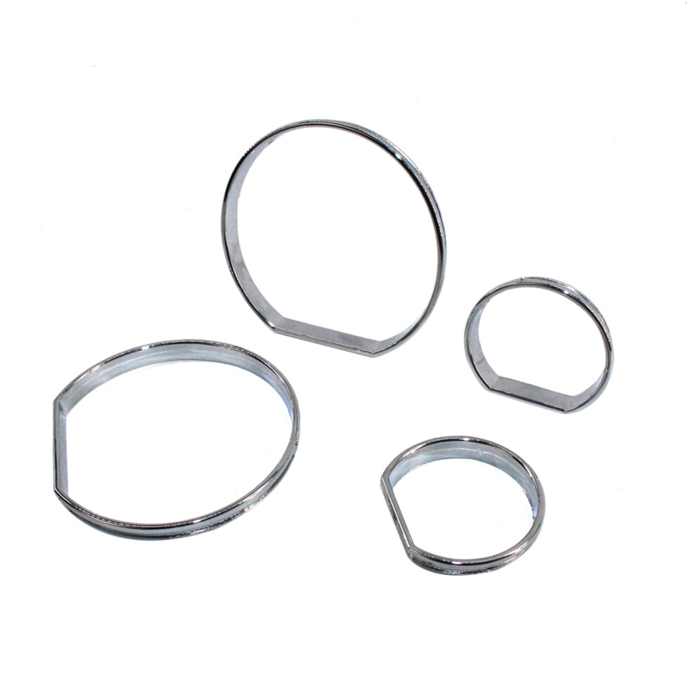 Chrome Dash Bezel Rings Set For Bmw E46 1999-2006 4Pcs Silver 6951330136010