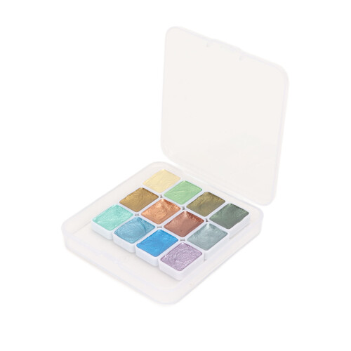 Watercolor Paint Set Portable Eco Friendly Glitter