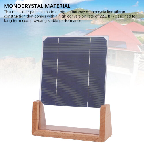 Mini Monocrystalline Solar Panel 3W 22% Efficiency for Education & Decor 2