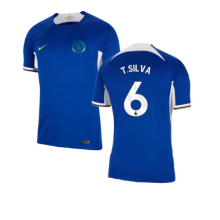 (S) 2023-2024 Chelsea Home Shirt (T.SILVA 6)