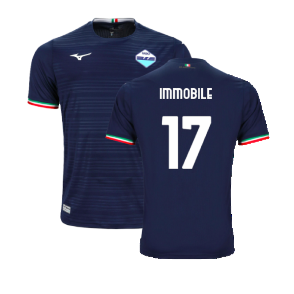 Mizuno (S) 2023-2024 Lazio Away Shirt (Immobile 17)