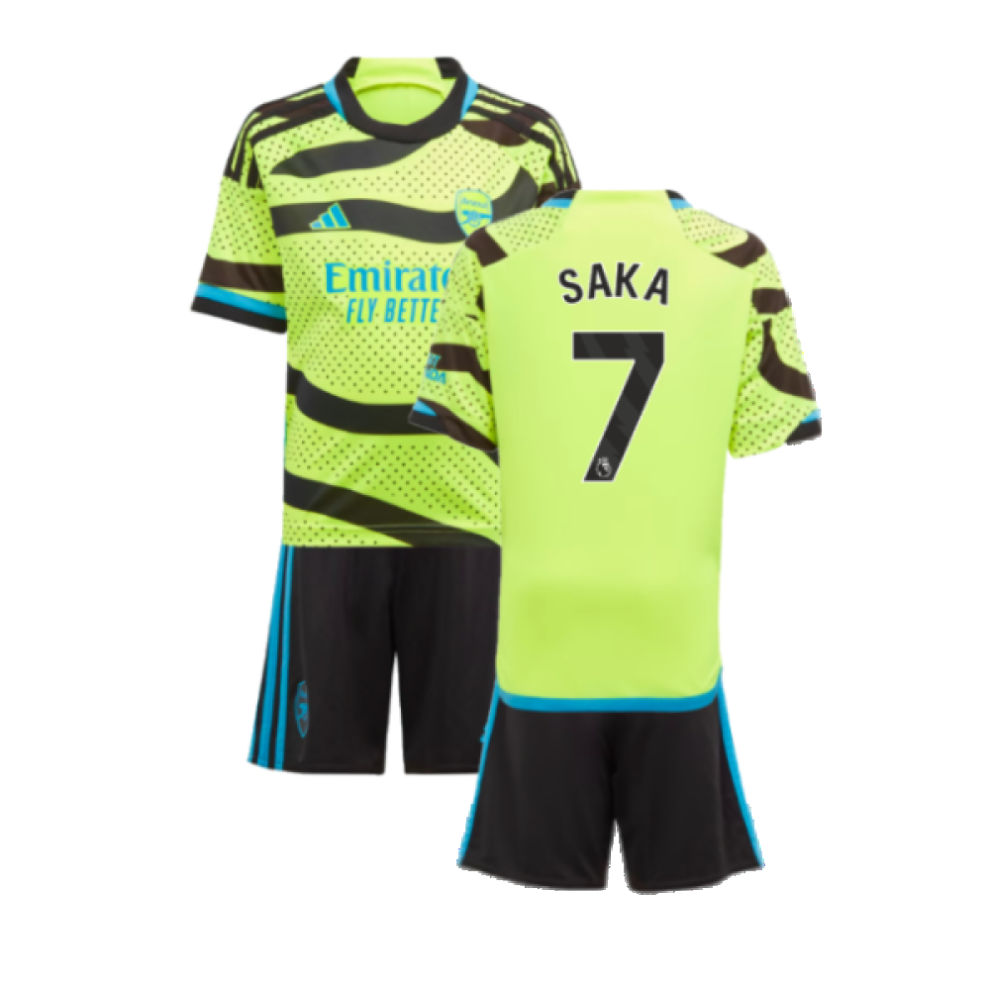 Adidas (2-3 Years) 2023-2024 Arsenal Away Mini Kit (Saka 7)