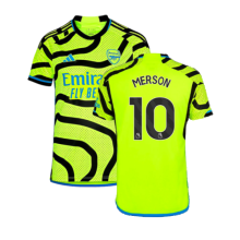 (XXL) 2023-2024 Arsenal Away Shirt (Kids) (Merson 10)