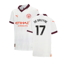 (XLB) 2023-2024 Man City Away Shirt (Kids) (DE BRUYNE 17)