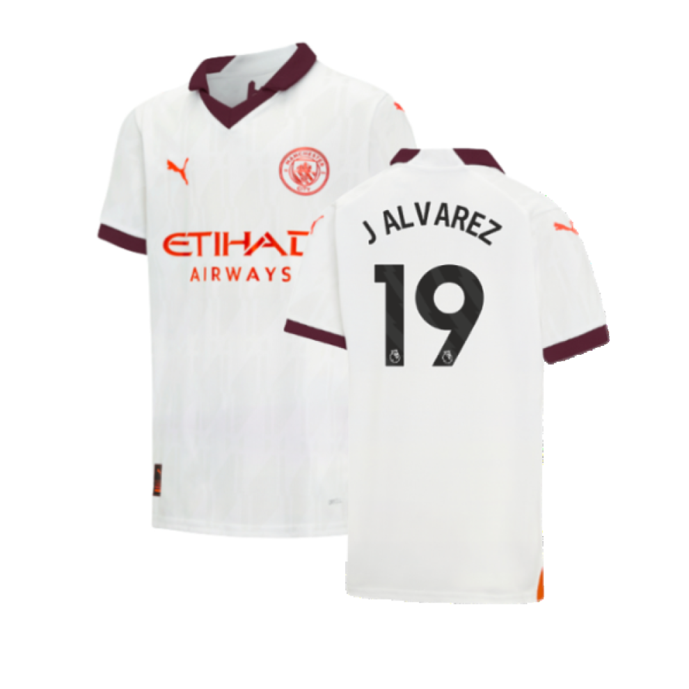 Puma (Sb) 2023-2024 Man City Away Shirt (Kids) (J Alvarez 19)