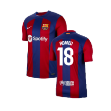 (XXL) 2023-2024 Barcelona Home Shirt (Romeu 18)