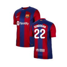 (XL) 2023-2024 Barcelona Home Shirt (Gundogan 22)