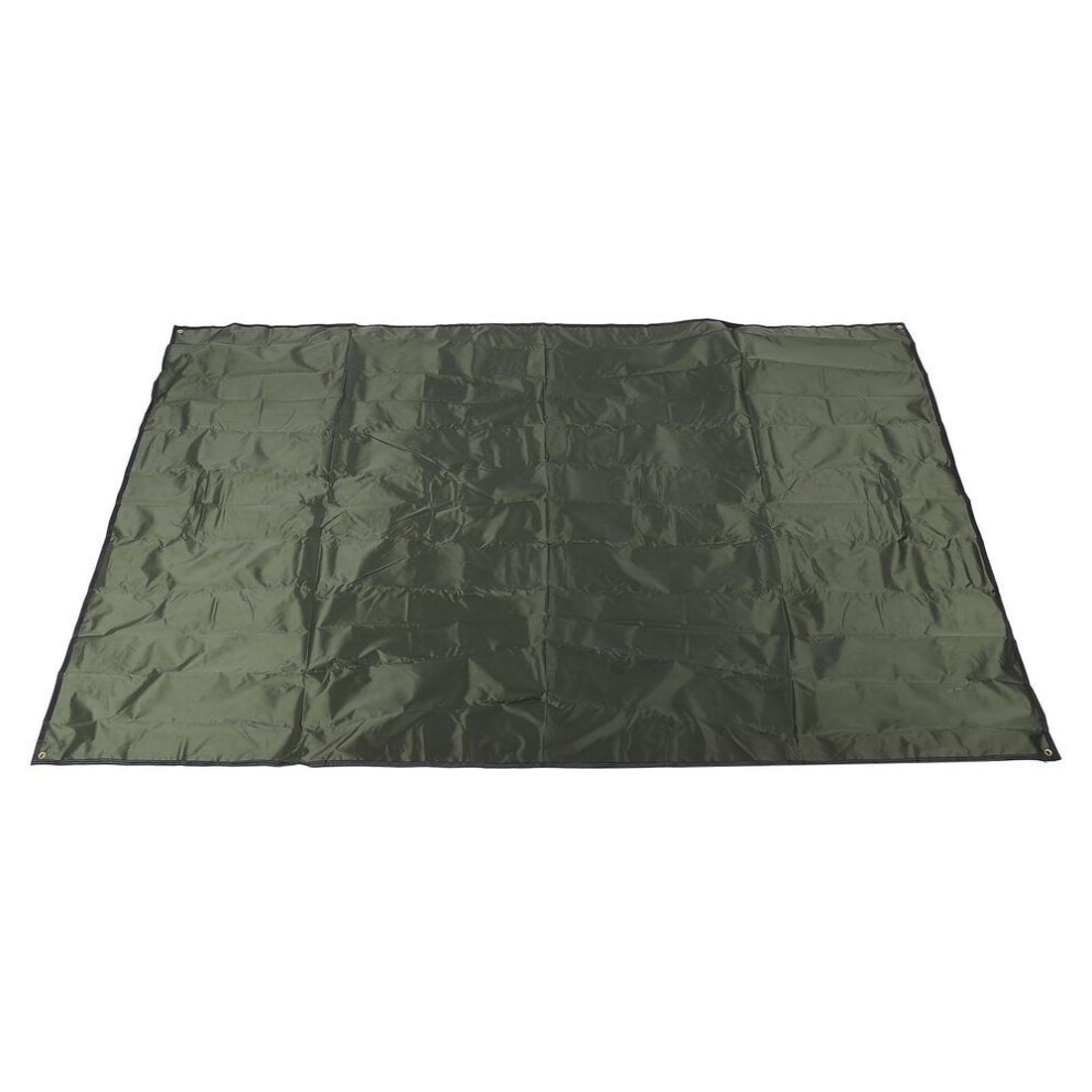 (army green) Camping Tent Tarp Water Proof Beach Mat Tent Floor Saver Oxford Cloth For Picnic With Storage Bag M