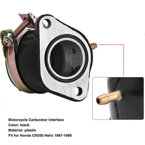 Motorcycle Carburetor Intake Interface Carb Adapter for Honda CN250 Helix 1987-1998 1