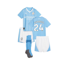 (1-2 Years) 2023-2024 Man City Home Mini Kit (Gvardiol 24)