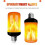 4 Pack E27 Flame Light Bulbs 4W Base LED Flame Effect Bulbs 4 Lighting Modes Decorative Indoor Bulbs for Home Garden Party 5