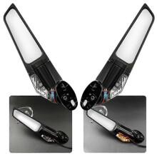 (big miror with light) For Honda Cbr1000rr Cbr600rr Cbr 250r 300r 400rr 500r Motorcycle Mirror Modified Wind Wing Adjustable Rotating Rearview Mirror