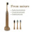(USB Charging) Bamboo Electric Toothbrushes Nylon Bristles- Biodegradable Natural Eco-friendly Compostable Vegan Reusable 5