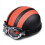 (Orange) Retro Motorcycle Leather Half Helmet With Goggles 1