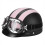 (Pink) Retro Motorcycle Leather Half Helmet With Goggles 1