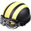 (Yellow) Retro Motorcycle Leather Half Helmet With Goggles 1