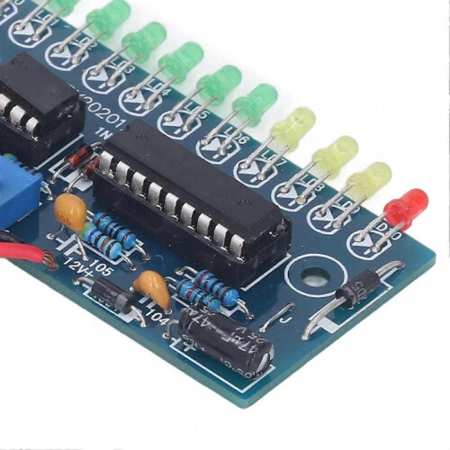 LED Audio Level Indicator Module 10 Segment 11pcs 3mm LEDs Audio Level Indicator Board for VU Meter Preamplifier 2