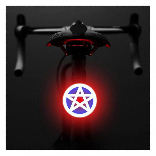 (PENTAGRAM) High Brightness LED Bike Tail Light Multi-modes Adjustables Riding Light Bike Accessories 1
