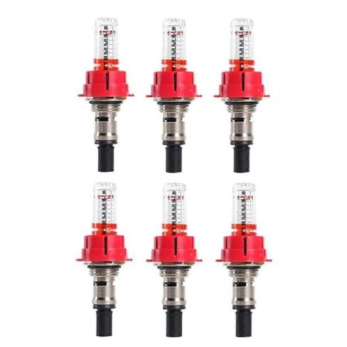 6 Pcs Underfloor Heating Manifold Flow Meter, Visual Flow Monitoring Regulator for Underfloor Heati