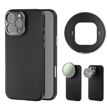 Neewer Phone Case for 16 Pro Max  TPU/PC Protective Heavy Duty Case with 17mm Lens Mounts  67mm Filter Adapter  Nonslip Faux Leather  Compatible