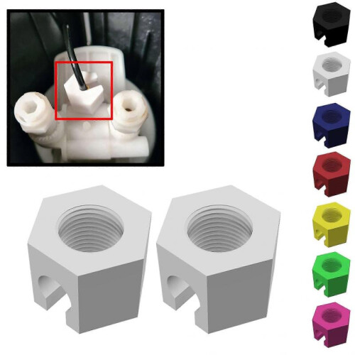 2 x Replacement Nut Suitable for Sodastream Crystal 1.0  2.0 Replacement Part Fastener Nut (White) Edition 0701