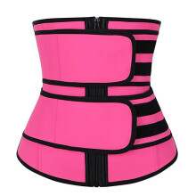 Women's Corset Waist Trainer Cincher Reduces Abdominal Fat Full Coverage Stomach Sweat Trimmer Fitness Belt L Pink