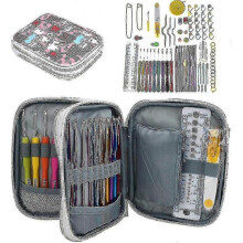 Crochet Hook Set, 85 Piece Crochet Tool, Ergonomic Knitting Needles with Complete Crochet Accessories And Bag with Double Zip Yl Tw