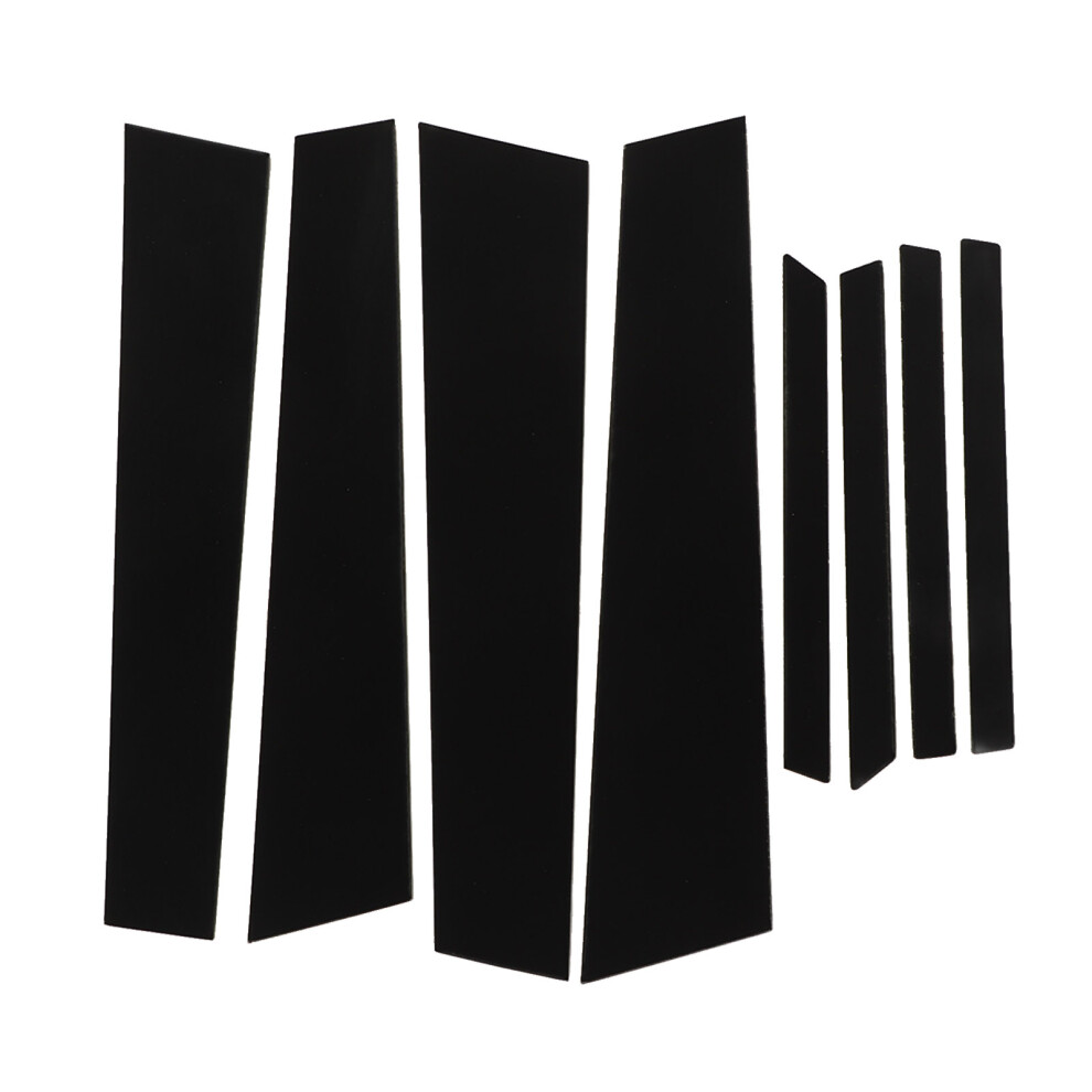 8Pcs Glossy Pillar Post Window Covers For Honda Civic 2012Â2015 Black 8741330140296