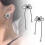 Silver Color Heart Stud Earrings Simple Female Bowknot Earrings Exquisite 19
