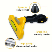 1pc Pet Preking Pinsel, Deshedding -Werkzeug für Hunde und Katzen, reduziert das Verschütten effektiv