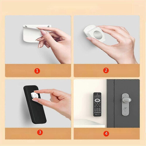 Magnetic Remote Control Holder Wall Mount, 5Pcs Remote Control Organizers Self-Adhesive TV Remote Control Rack(White) 2