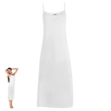 Comfortable Long Slip Dress for Women with Adjustable Straps Ideal for Evening Out And Daily Wear Size L In White Color 1 Piece