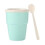 (Green) Slushy Maker Cup With Spoon, Quick Frozen Smoothies Magic Cup, Homemade Protable Smoothie Mug 2