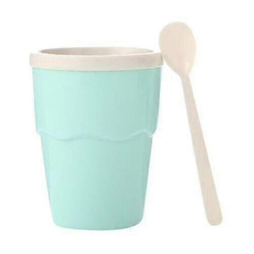 (Green) Slushy Maker Cup With Spoon, Quick Frozen Smoothies Magic Cup, Homemade Protable Smoothie Mug 1