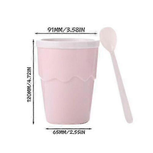 (Green) Slushy Maker Cup With Spoon, Quick Frozen Smoothies Magic Cup, Homemade Protable Smoothie Mug 2