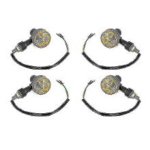 4Pcs 12V Amber Turn Signal Lights Blinker Indicators for Motorcycle