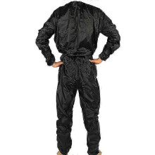 (XXXL, black) Sweat Suit PVC Sauna Suit Fitness Suit Thick 0 1mm Sweat Suit for Men and Women