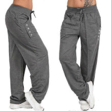 (2XL, Dark grey) Running & Gym Women's Straight Leg Loose Drawstring Sweatpants