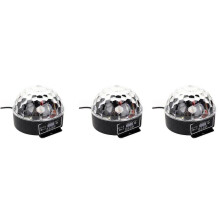 3x Led Rgb Crystal Ball Effect Light Dj Stage Light for Ktv Club Pub Bar Wedding Show Voice-activat
