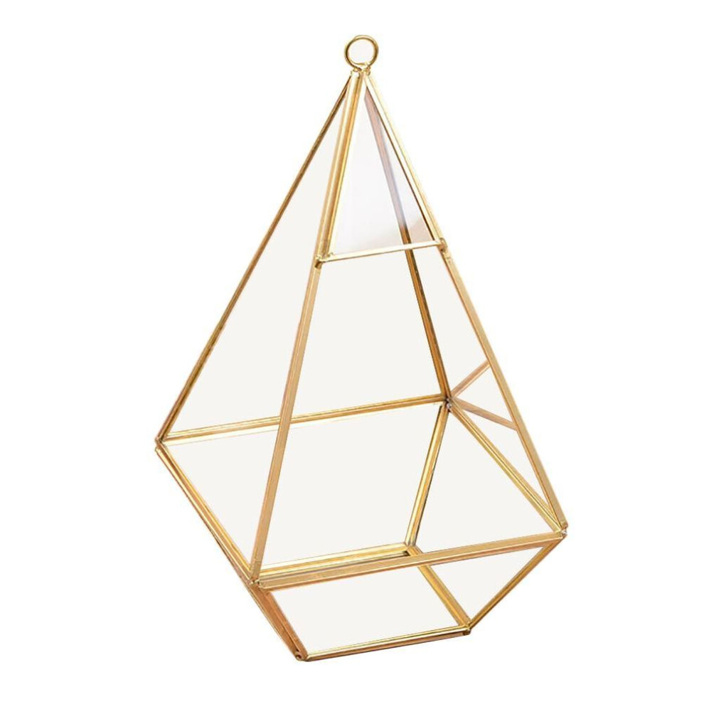 Geometric Transparent Glass Flower Room Glass Ring Box Wedding Ring Jewelry Box Home Decor