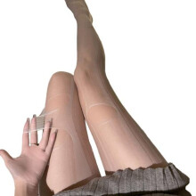 (white) Women Sexy Tights No Show Silky Sliding Crotch Pants Ultra Thin Thigh