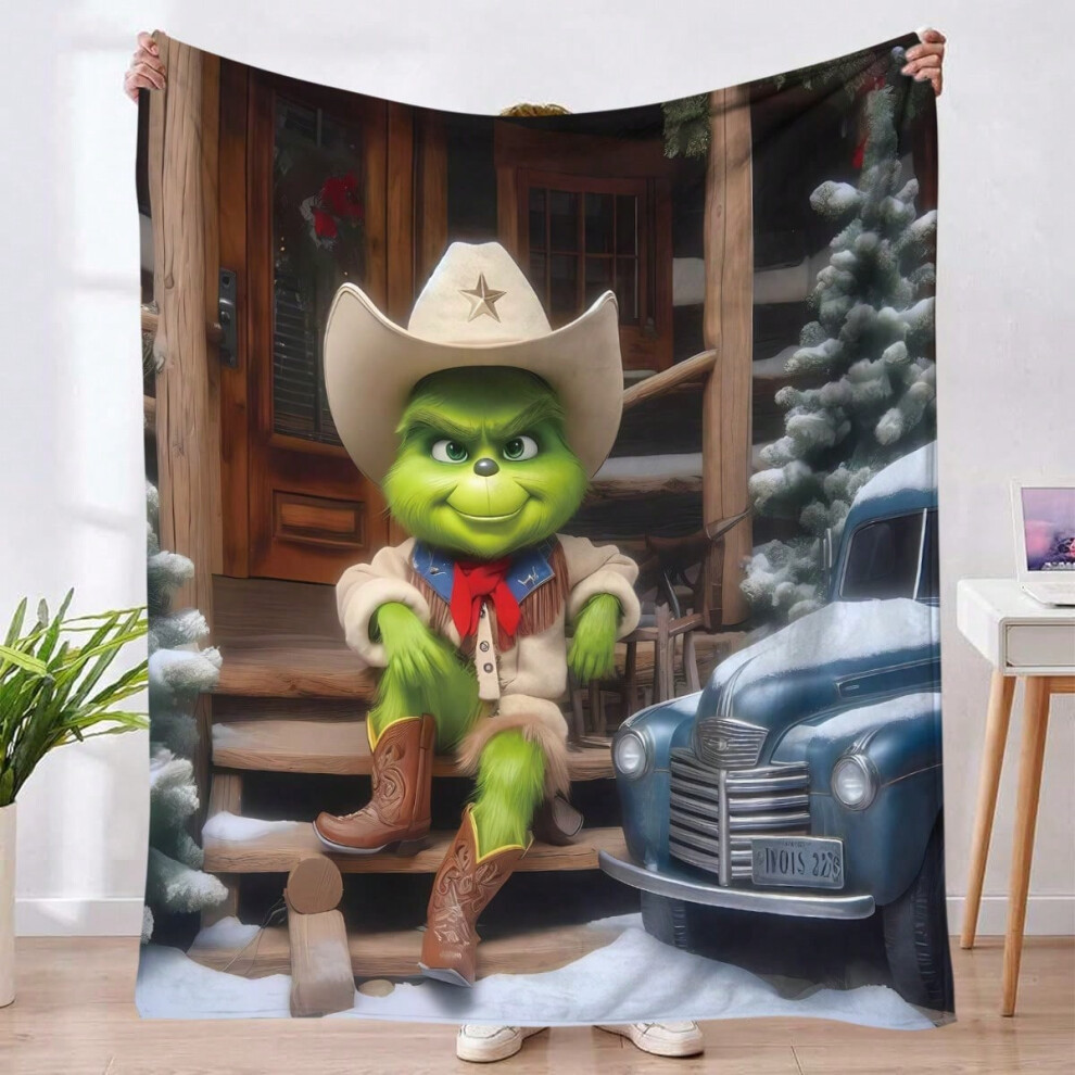 (IPFLR2339, 150*200cm) Green Flannel Blanket Green Flannel Blanket Office Nap Blanket-image-OPC-PJ76T97-NEW