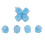 (Blue) D-pad Move Action Dpad For Key Abxy X Buttons Set Repair Part Replacement Forps 1