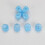(Blue) D-pad Move Action Dpad For Key Abxy X Buttons Set Repair Part Replacement Forps 3