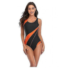 (XXL, Orange) Women's One Piece Athletic Racerback Swimsuit Slimming Bathing Suit