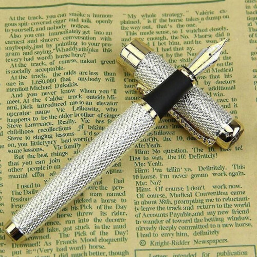 (Silver) Classic Jinhao 1200 Complete Roller Ball Pen Dragon Clip 1