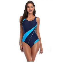 (XXL, Bule) Women's One Piece Athletic Racerback Swimsuit Slimming Bathing Suit