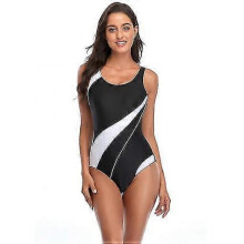 (XXL, White) Women's One Piece Athletic Racerback Swimsuit Slimming Bathing Suit